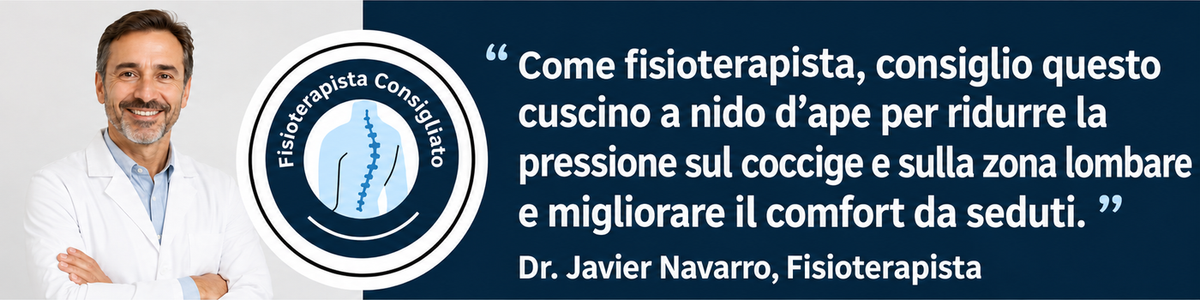 Fisioterapista consiglia il cuscino in gel Linphora